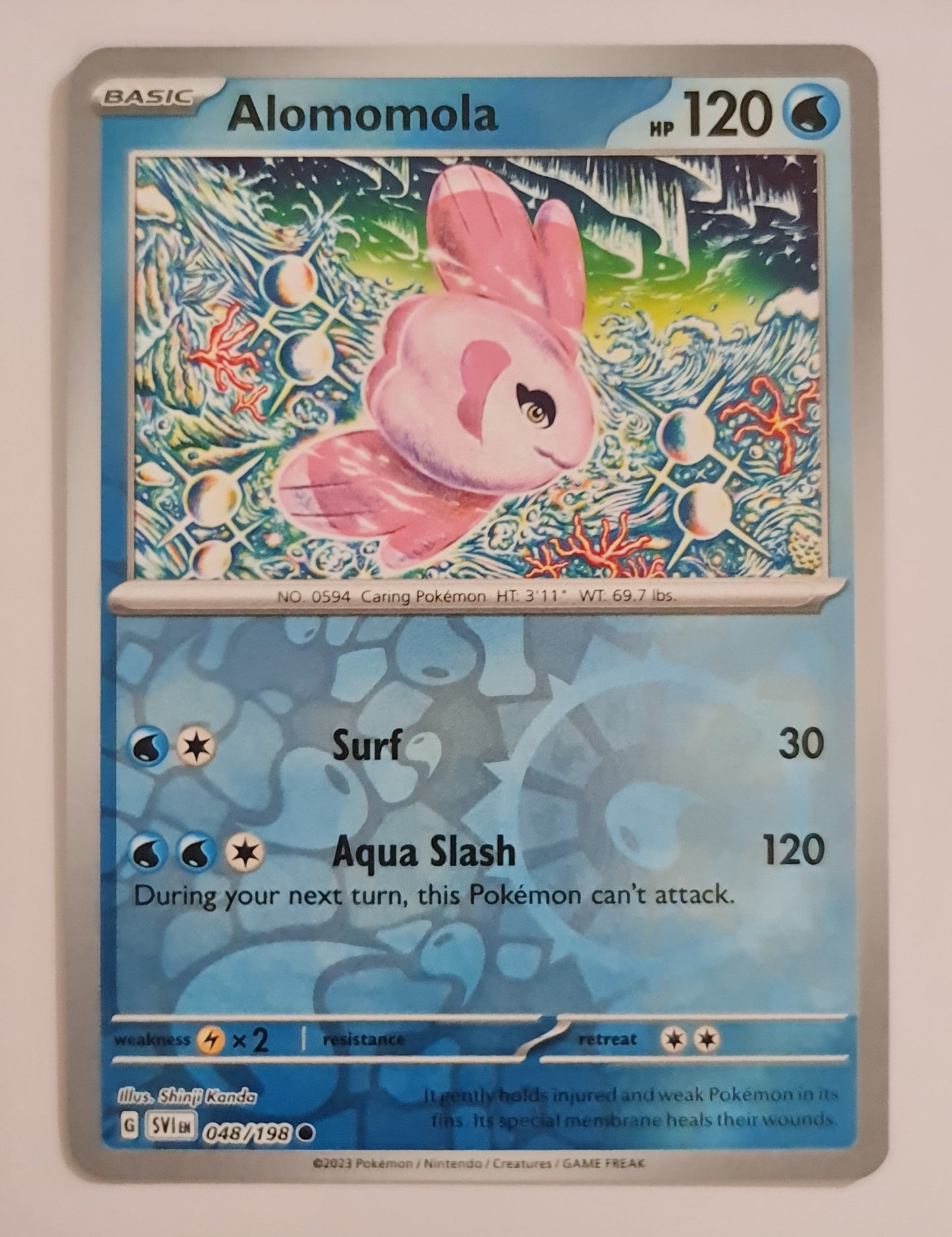 Pokemon Card Scarlet & Violet 048/198 48/198 Alomomola Reverse Holo Common *MINT*