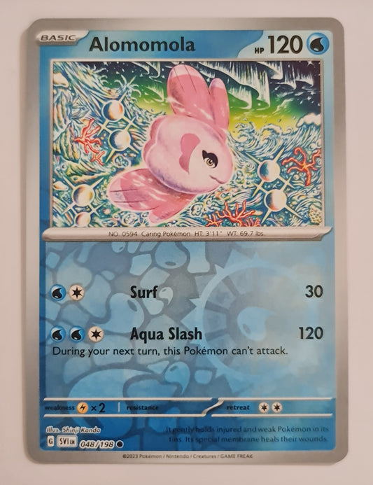 Pokemon Card Scarlet & Violet 048/198 48/198 Alomomola Reverse Holo Common *MINT*