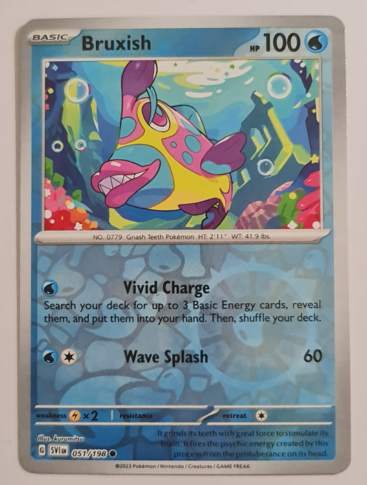 Pokemon Card Scarlet & Violet 051/198 51/198 Bruxish Reverse Holo Common *MINT*