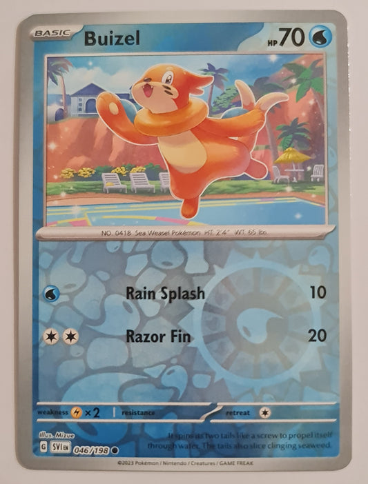 Pokemon Card Scarlet & Violet 046/198 46/198 Buizel Reverse Holo Common *MINT*