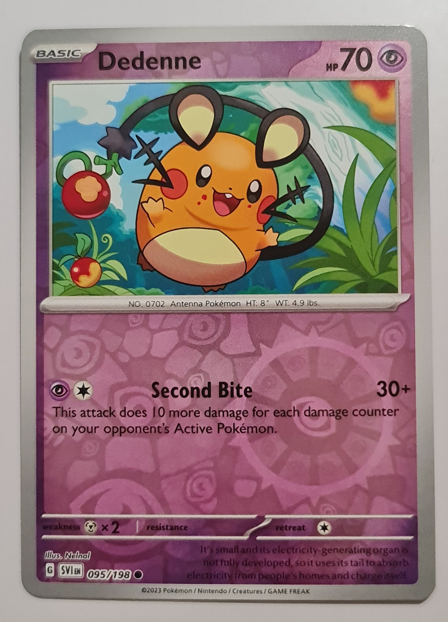 Pokemon Card Scarlet & Violet 095/198 95/198 Dedenne Reverse Holo Common *MINT*