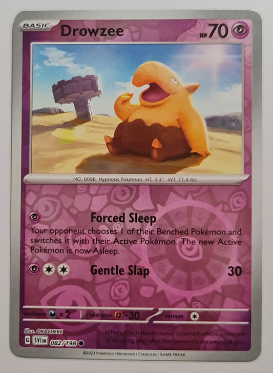 Pokemon Card Scarlet & Violet 082/198 82/198 Drowzee Reverse Holo Common *MINT*