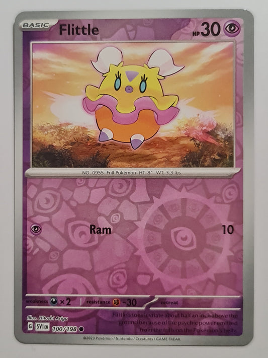 Pokemon Card Scarlet & Violet 100/198 Flittle Reverse Holo Common *MINT*