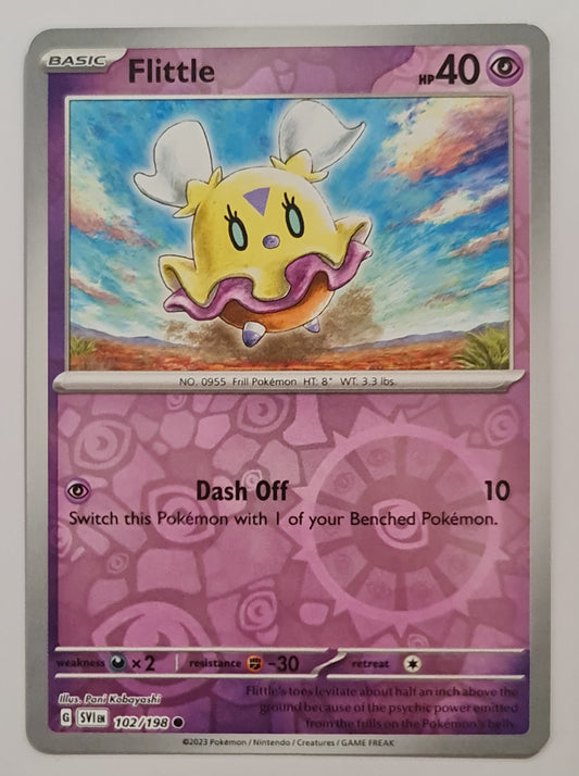 Pokemon Card Scarlet & Violet 102/198 Flittle Reverse Holo Common *MINT*