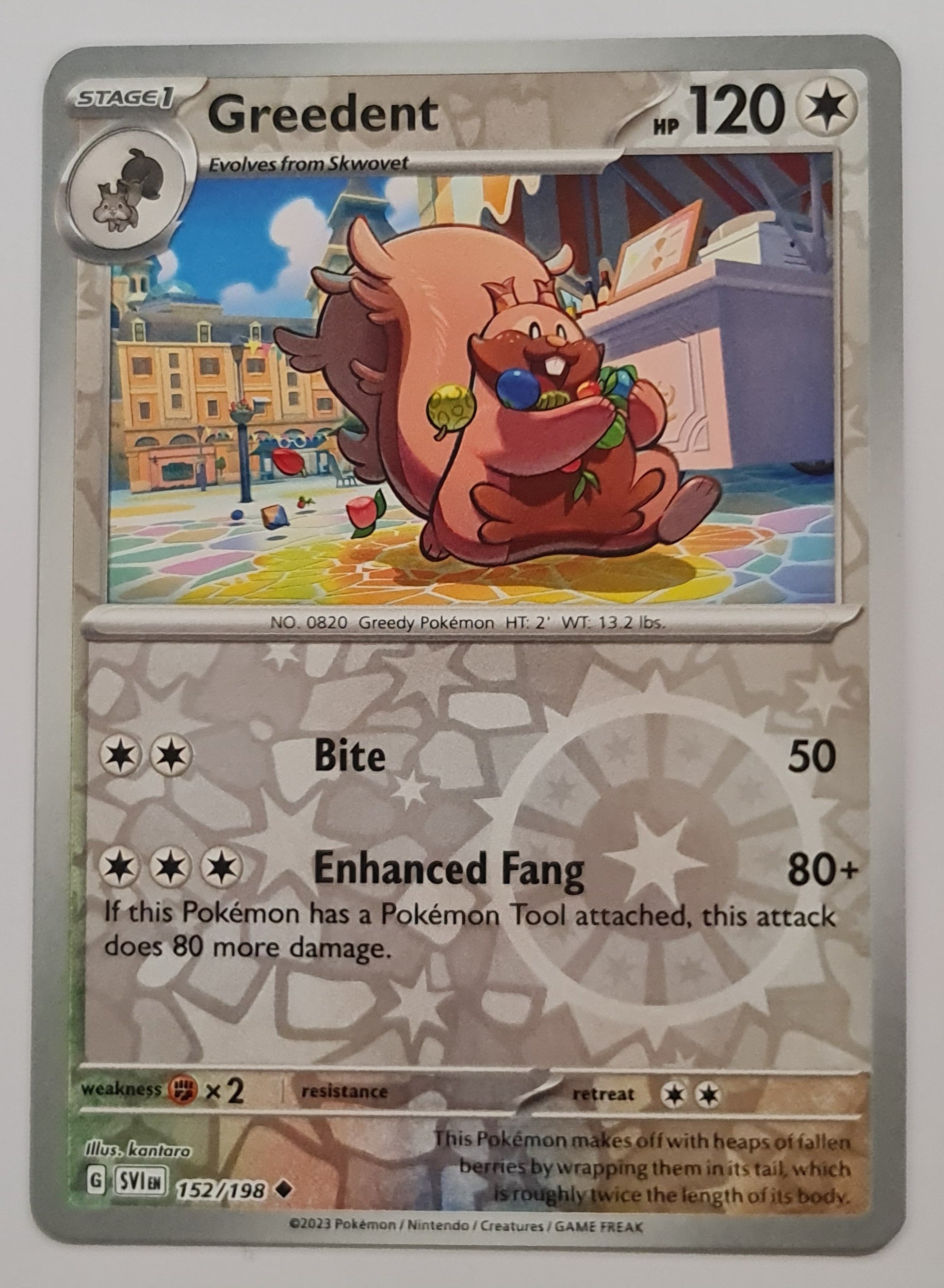 Pokemon Card Scarlet & Violet 152/198 Greedent Reverse Holo Uncommon * Brokenvase Games Pokemon Card Scarlet & Violet 152/198 Greedent Reverse Holo Uncommon * Brokenvase Games