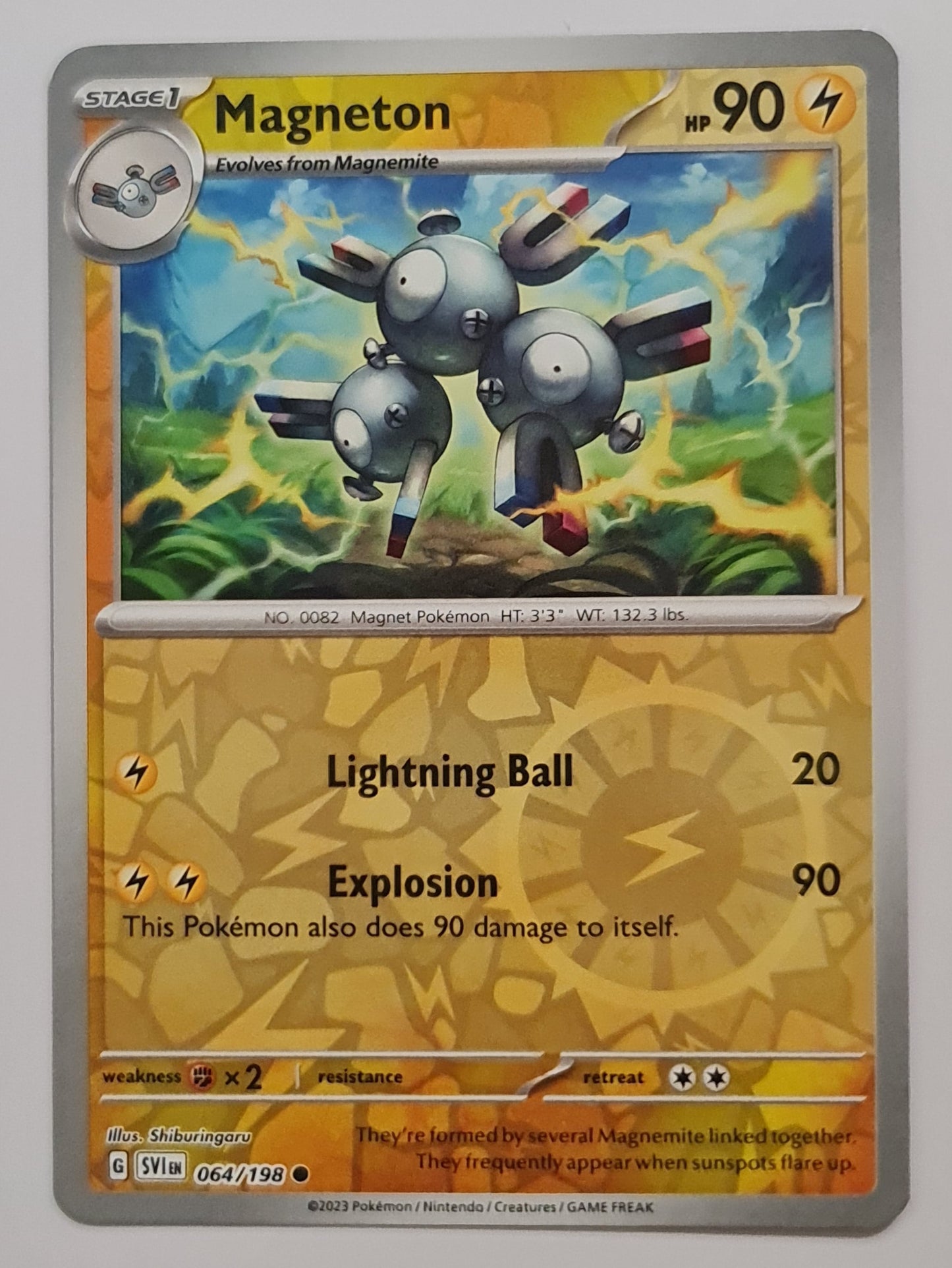 Pokemon Card Scarlet & Violet 064/198 64/198 Magneton Reverse Holo Common *MINT*