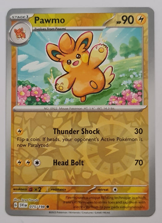 Pokemon Card Scarlet & Violet 075/198 75/198 Pawmo Reverse Holo Common *MINT*