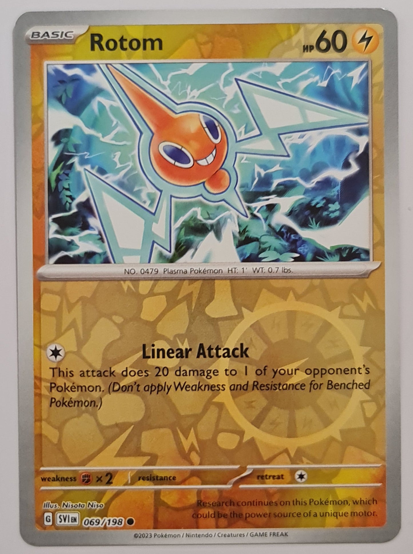 Pokemon Card Scarlet & Violet 069/198 69/198 Rotom Reverse Holo Common *MINT*