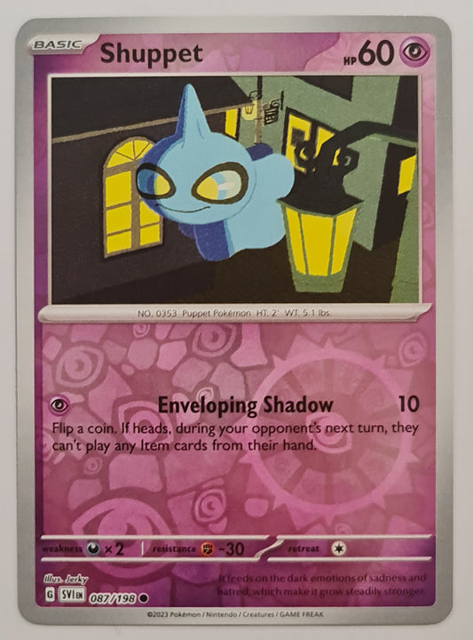 Pokemon Card Scarlet & Violet 087/198 87/198 Shuppet Reverse Holo Common *MINT*