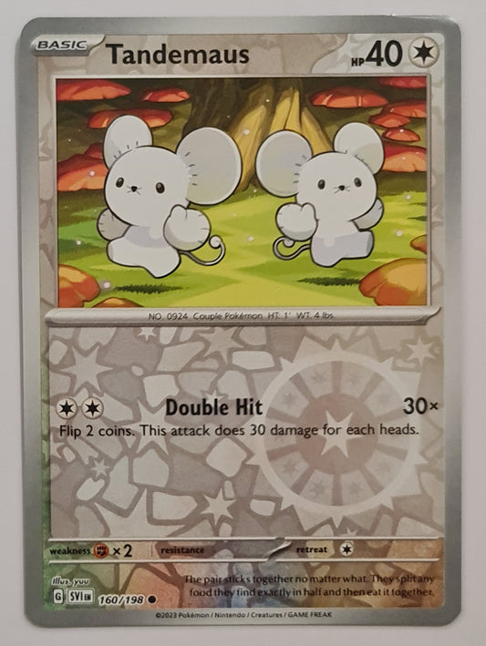 Pokemon Card Scarlet & Violet 160/198 Tandemaus Reverse Holo Common *MINT*