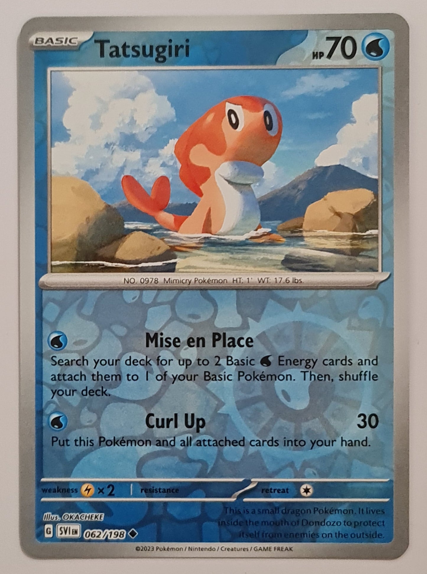 Pokemon Card Scarlet & Violet 062/198 62/198 Tatsugiri Reverse Holo Uncommon *MINT*