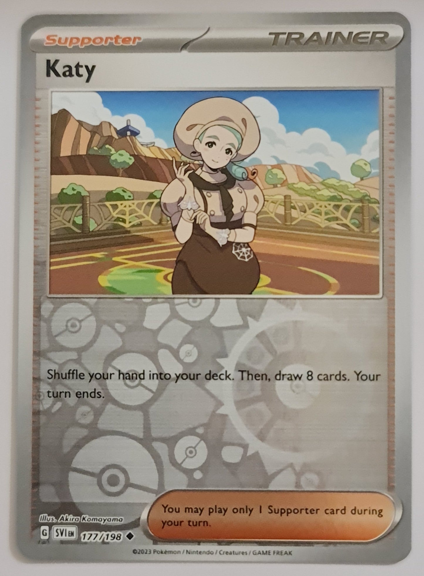 Pokemon Card Scarlet & Violet 177/198 Katy Supporter Reverse Holo Uncommon *MINT*