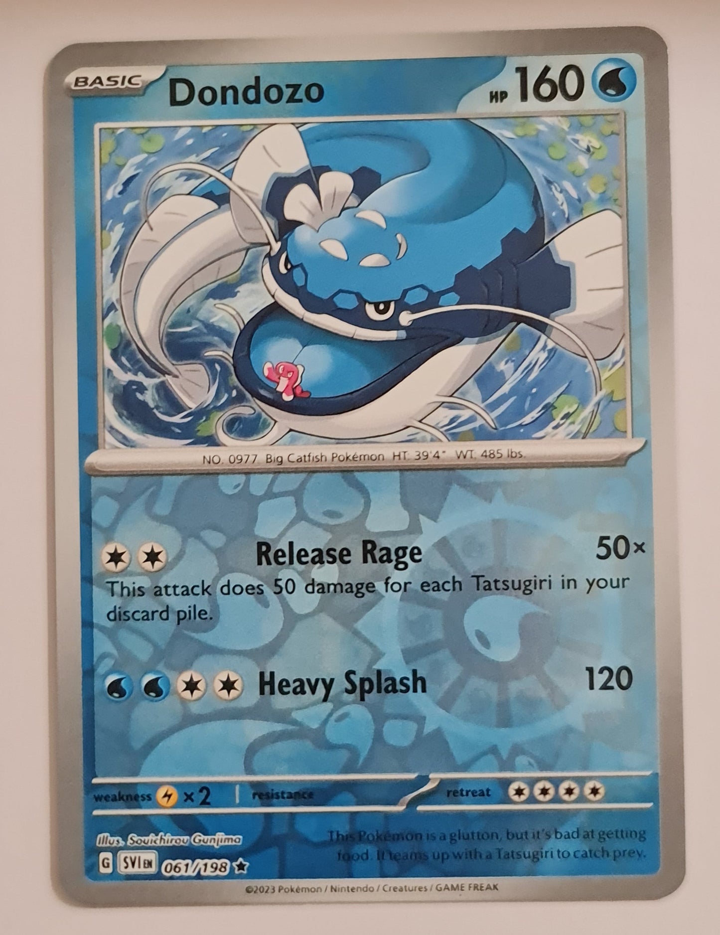 Pokemon Card Scarlet & Violet 061/198 61/198 Dondozo Reverse Holo Rare *MINT*