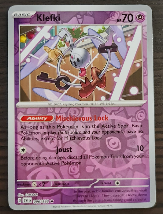 Pokemon Card Scarlet & Violet 096/198 96/198 Klefki Reverse Holo Rare *MINT*