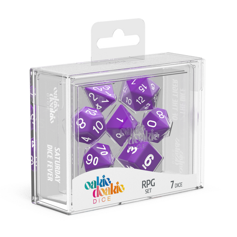 Oakie Doakie 7 Dice RPG Set - Solid (Assorted Colours)