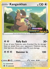 <transcy>Pokémon-kort SWSH Black Star-kampagner SWSH038 Kangaskhan Kampagne om forudgående deltagelse</transcy>