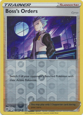 Pokemon Card Brilliant Stars 132/172 Boss's Orders Reverse Holo Rare