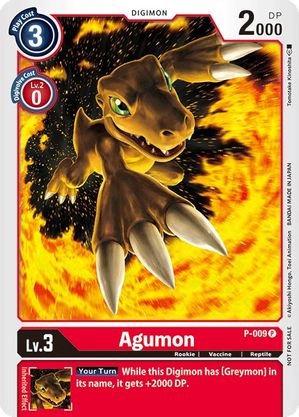 Digimon Card Agumon P-009 P