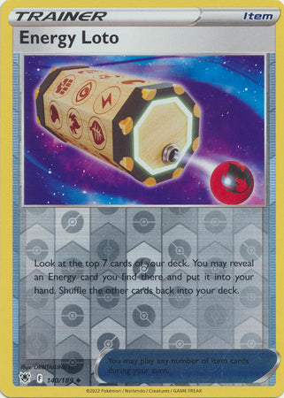 Pokemon Card Astral Radiance 140/189 Energy Loto Item Reverse Holo Uncommon