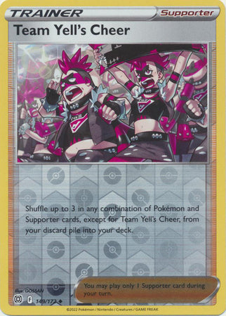 Pokemon Card Brilliant Stars 149/172 Team Yell's Cheer Reverse Holo Uncommon