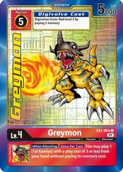 Digimon Card Classic Collection Greymon EX1-004 C Alternative Art