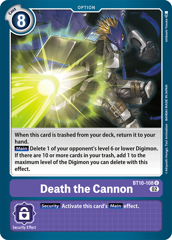 Digimon Card Xros Encounter Death the Cannon BT10-108 U