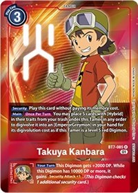 Digimon Card Next Adventure Takuya Kanbara BT7-085 R Alternate Art