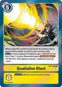 Digimon Card Next Adventure Qualialise Blast BT7-100 R