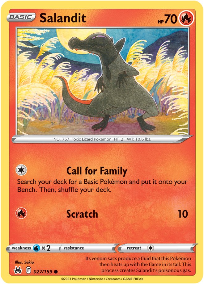 Pokemon Card Crown Zenith 027/159 27/159 Salandit Common *MINT*