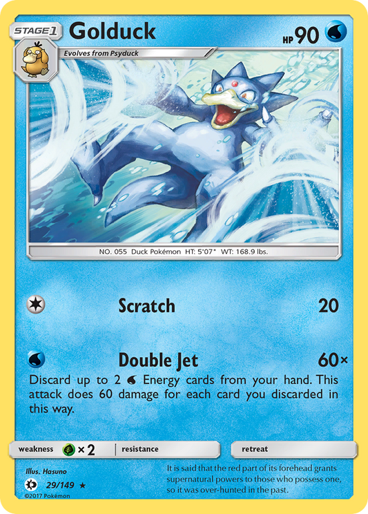 Pokemon Card Sun & Moon 029/149 29/149 Golduck Rare *MINT*