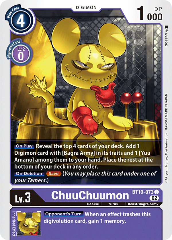 Digimon Card Xros Encounter ChuuChuumon BT10-073 U