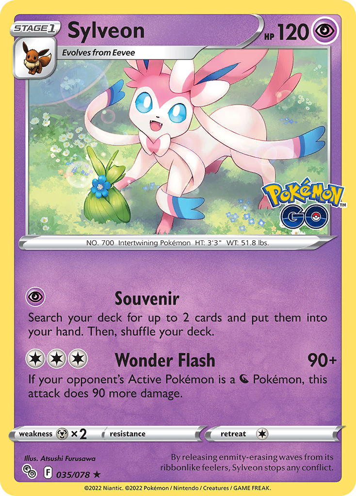 Pokemon Card Pokemon Go 35/78 Sylveon Holo Rare *MINT*