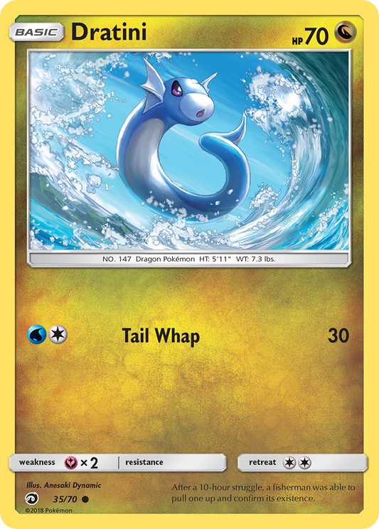 Pokemon Card Dragon Majesty  35/70 Dratini Pokemon Common *MINT*