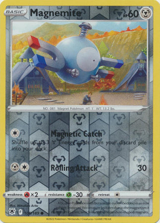 Pokemon Card Astral Radiance 105/189 Magnemite Reverse Holo Common