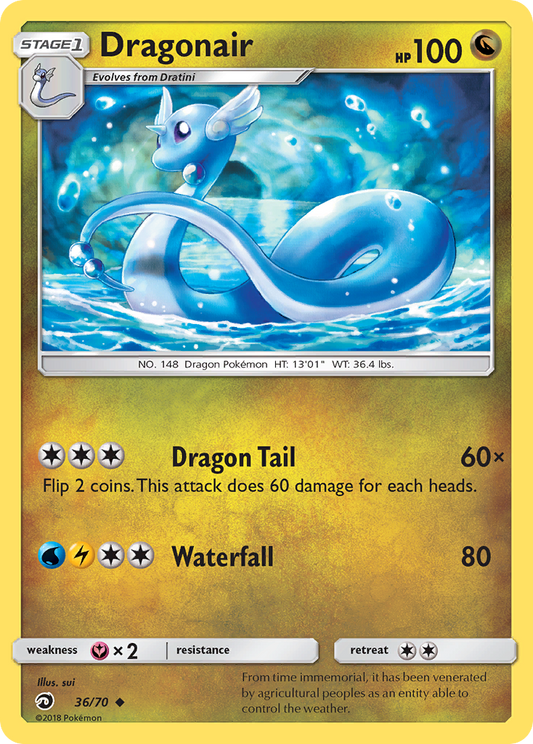 Pokemon Card Dragon Majesty  36/70 Dragonair Pokemon Uncommon *MINT*