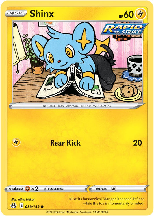 Pokemon Card Crown Zenith 039/159 39/159 Shinx Common *MINT*