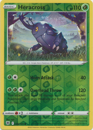 Pokemon Card Astral Radiance 8/189 008/189 Heracross Reverse Holo Common