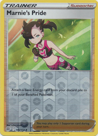 Pokemon Card Brilliant Stars 145/172 Marnie's Pride Reverse Holo Uncommon