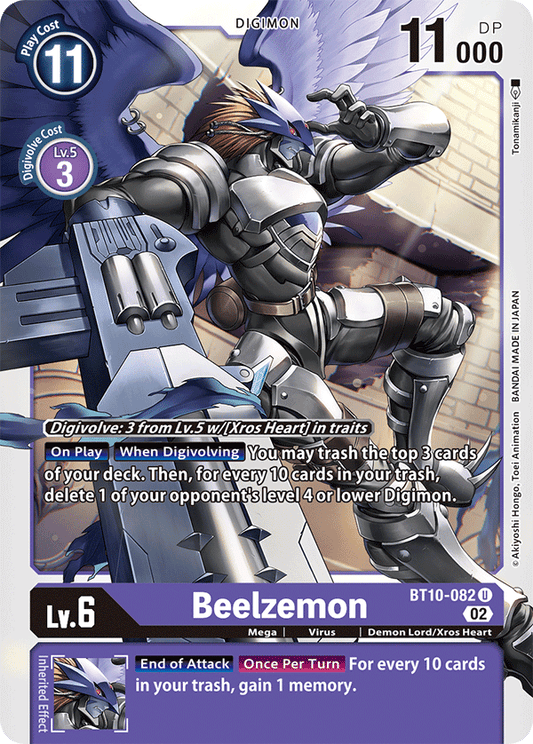 Digimon Card Xros Encounter Beelzemon BT10-082 U