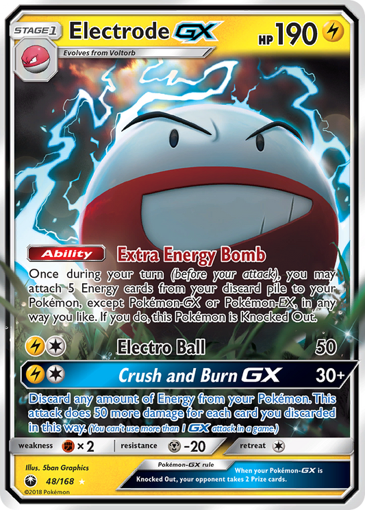 Pokemon Card Celestial Storm  48/168 Electrode-GX Pokemon Ultra Rare *MINT*