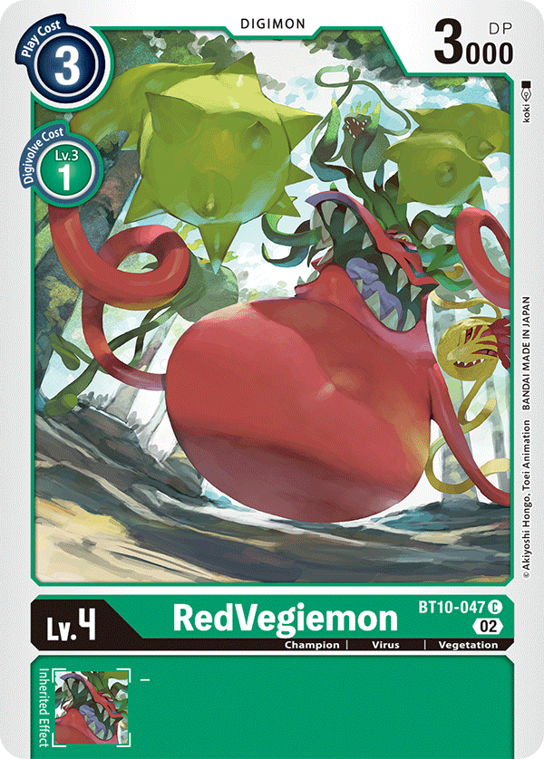 Digimon Card Xros Encounter RedVegiemon BT10-047 C