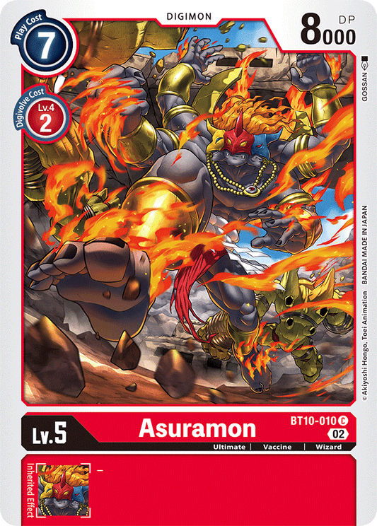 Digimon Card Xros Encounter Asuramon BT10-010 C