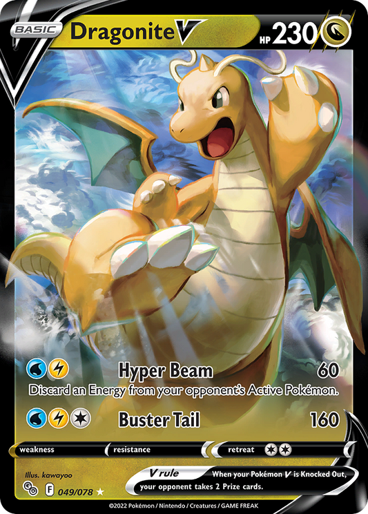 Pokemon Card Pokemon Go 49/78 Dragonite V Ultra Rare *MINT*