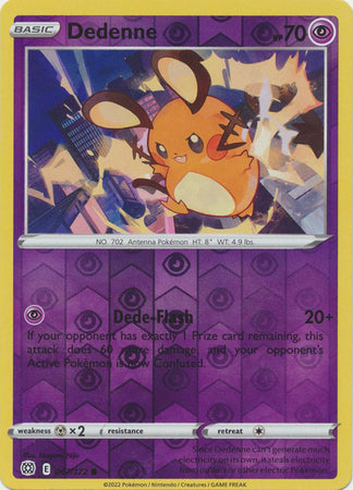 Pokemon Card Brilliant Stars 067/172 67/172 Dedenne Reverse Holo Common