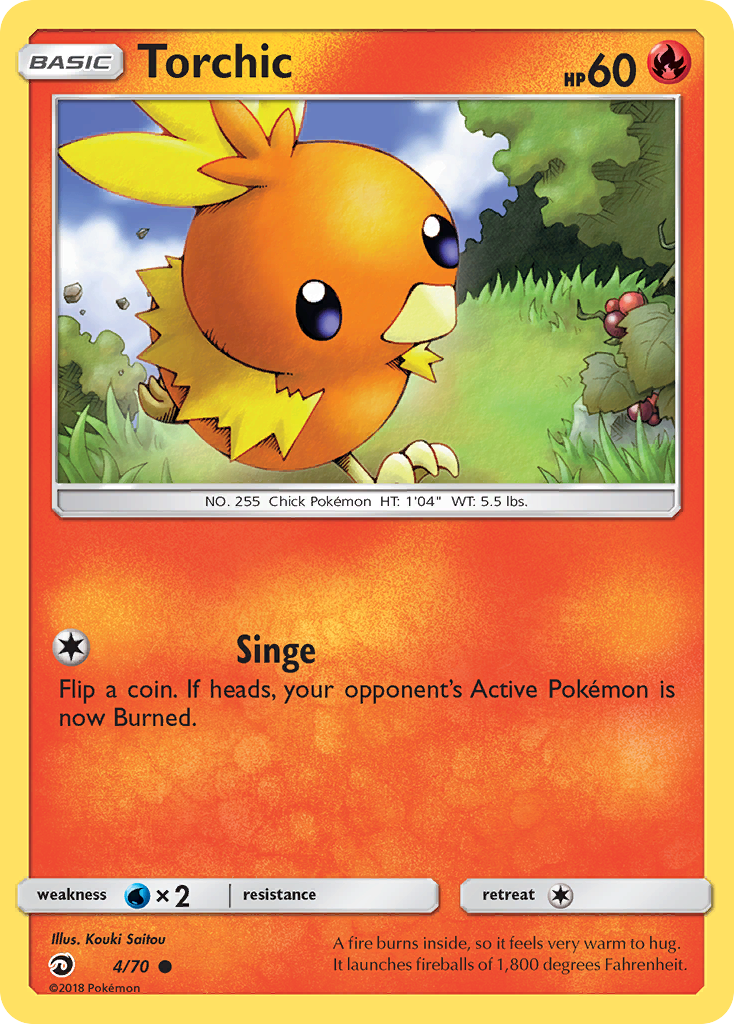 Pokemon Card Dragon Majesty  4/70 Torchic Pokemon Common *MINT*