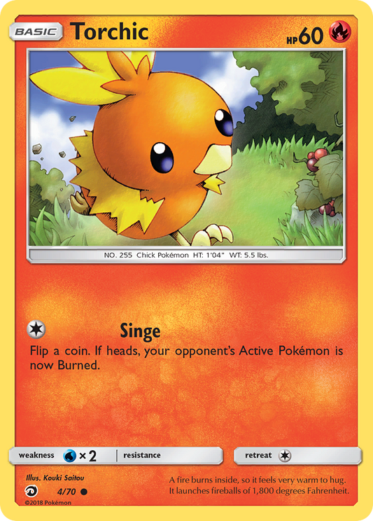 Pokemon Card Dragon Majesty  4/70 Torchic Pokemon Common *MINT*