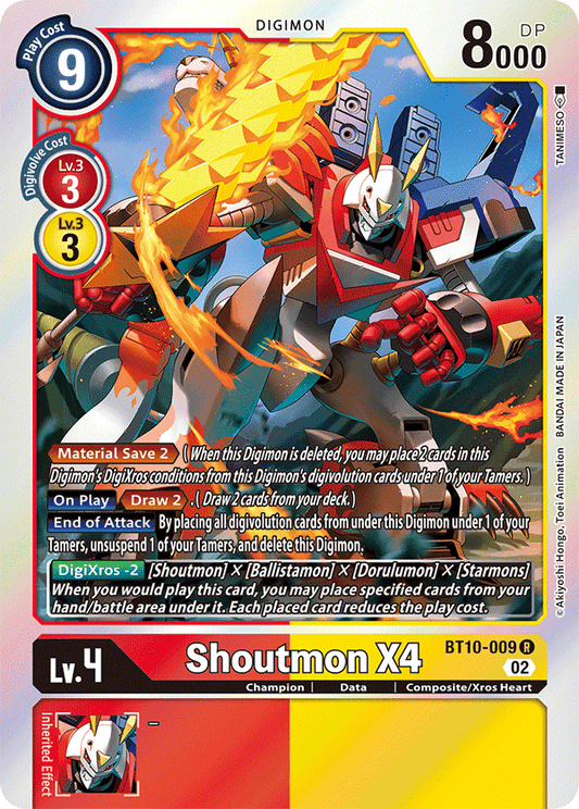 Digimon Card Xros Encounter Shoutmon X4 BT10-009 R