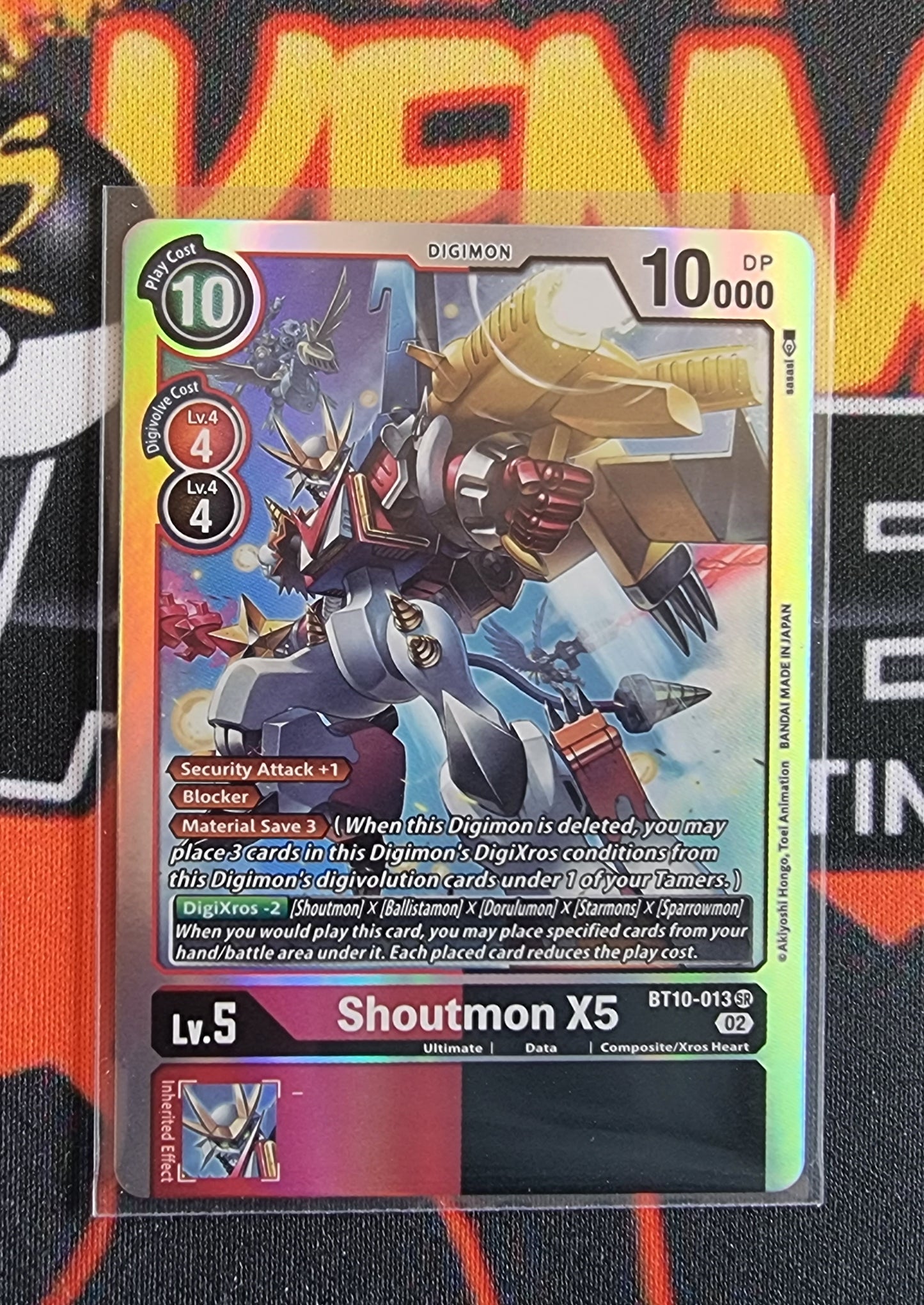 Digimon Card Xros Encounter Shoutmon X5 BT10-013 SR