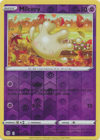 Pokemon Card Brilliant Stars 070/172 70/172 Milcery Reverse Holo Common