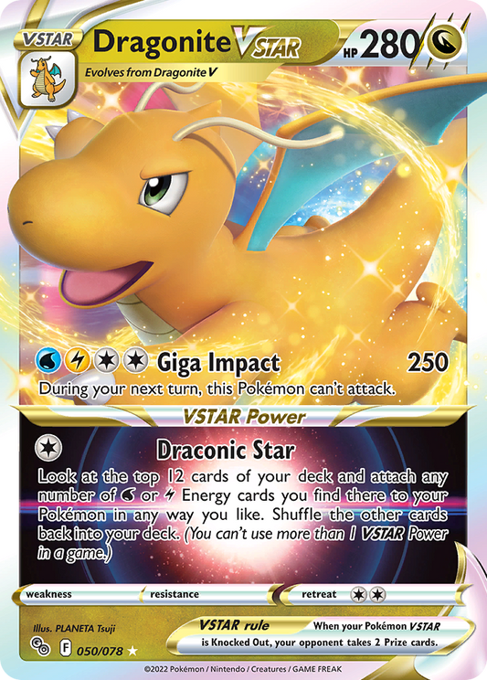 Pokemon Card Pokemon Go 50/78 Dragonite VSTAR Ultra Rare *MINT*